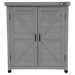 Axi Felix Opbergkast Van Hout - Grijs - 80 X 45 X 93 Cm