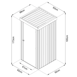 Axi Hector Premium Tuinbewaarkast - 1300l - Gegalvaniseerd Staal