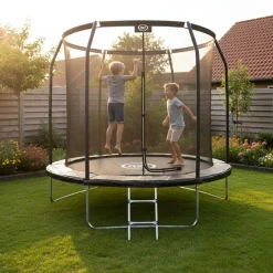 Axi Houston Ronde Trampoline Met Net Diam. 244 Cm - Inclusief Ladder - Onground