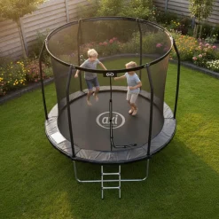 Axi Houston Ronde Trampoline Met Net Diam. 244 Cm - Inclusief Ladder - Onground