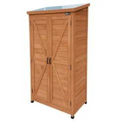 AXI Hugo Opbergkast Van Hout - Koffiebruin - 85 X 52 X 174 Cm