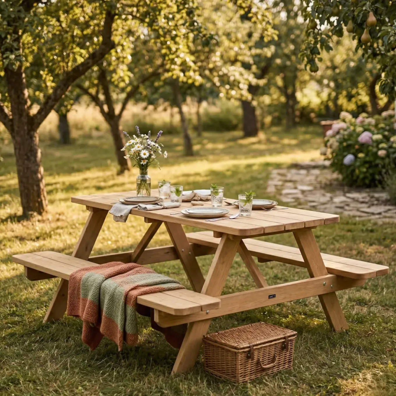 Axi Jean Picknicktafel - 6 Personen - Van Hout - Bruin