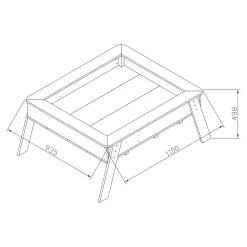 AXI Linda Zand & Kweektafel 110x93x50cm Hout Bruin