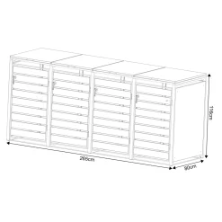 AXI Lucas Containerombouw Van Metaal Antraciet - 4 Containers