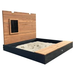 Axi Mandy Zandbak 160 X 151 X 122 - 5cm Met Bankje Hout Antraciet/bruin