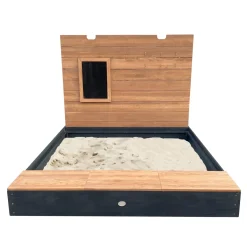 Axi Mandy Zandbak 160 X 151 X 122 - 5cm Met Bankje Hout Antraciet/bruin