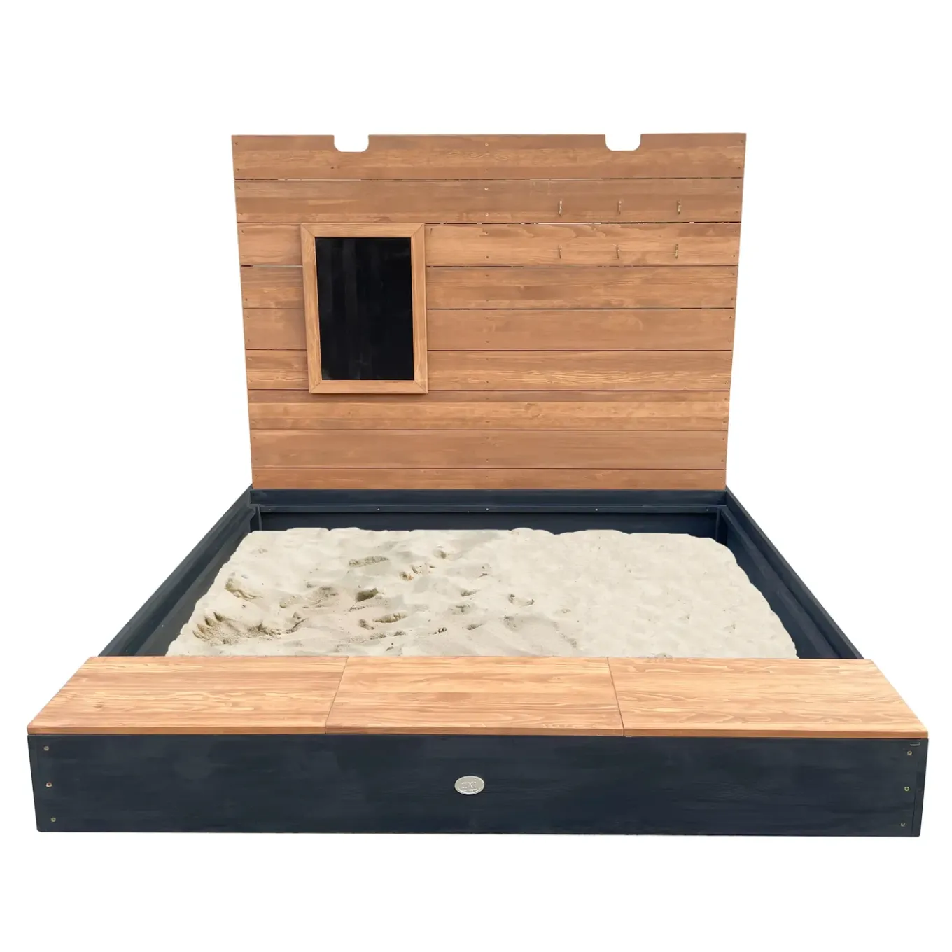 Axi Mandy Zandbak 160 X 151 X 122 - 5cm Met Bankje Hout Antraciet/bruin