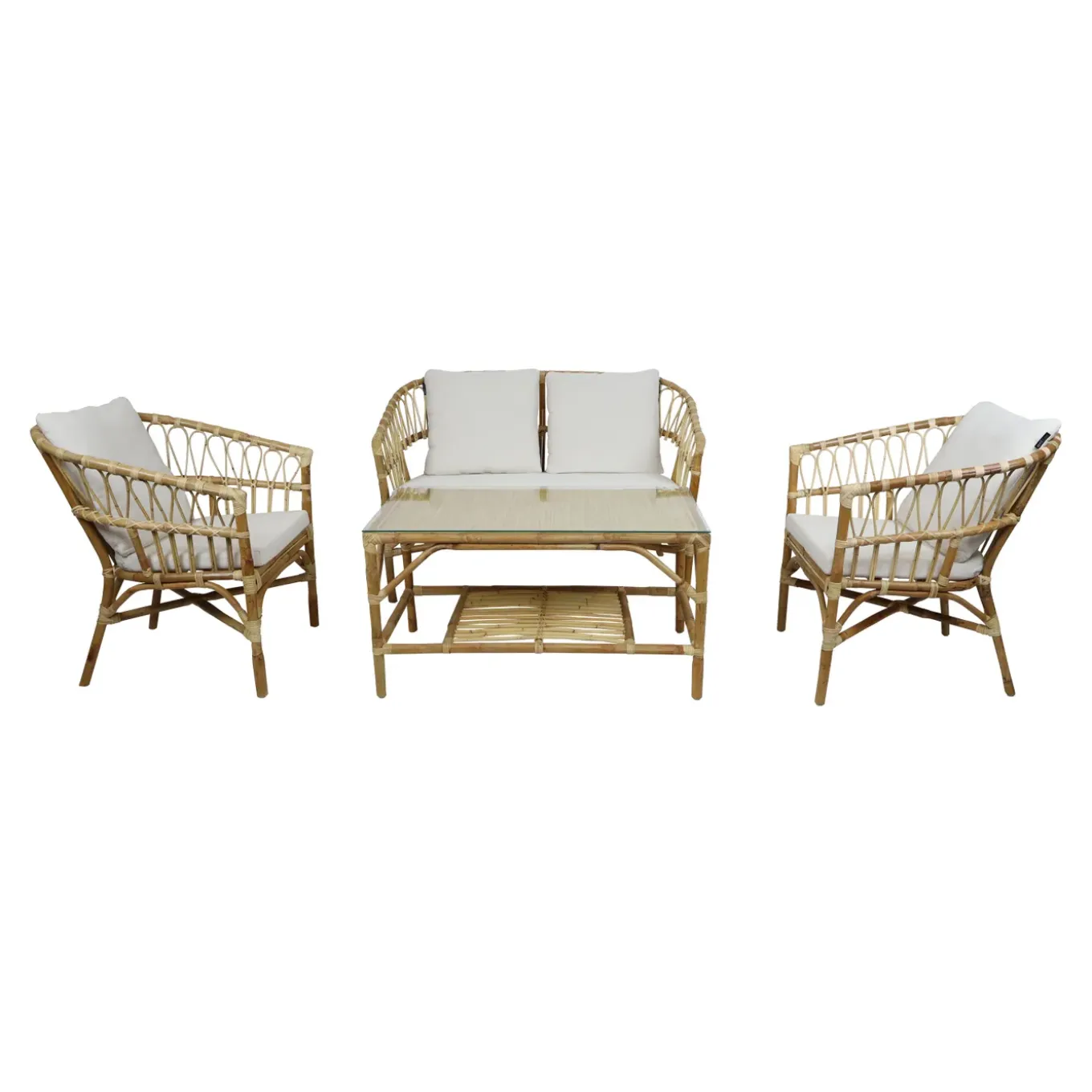 Axi Mary Loungeset 4-delig Met Bank - Tafel & 2 Loungestoelen