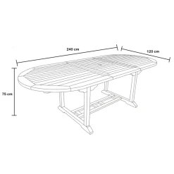AXI Marzi/faye - Tuinset 7-delig - Voor 6 Personen - Beige