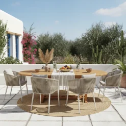 AXI Marzi/faye - Tuinset 7-delig - Voor 6 Personen - Beige