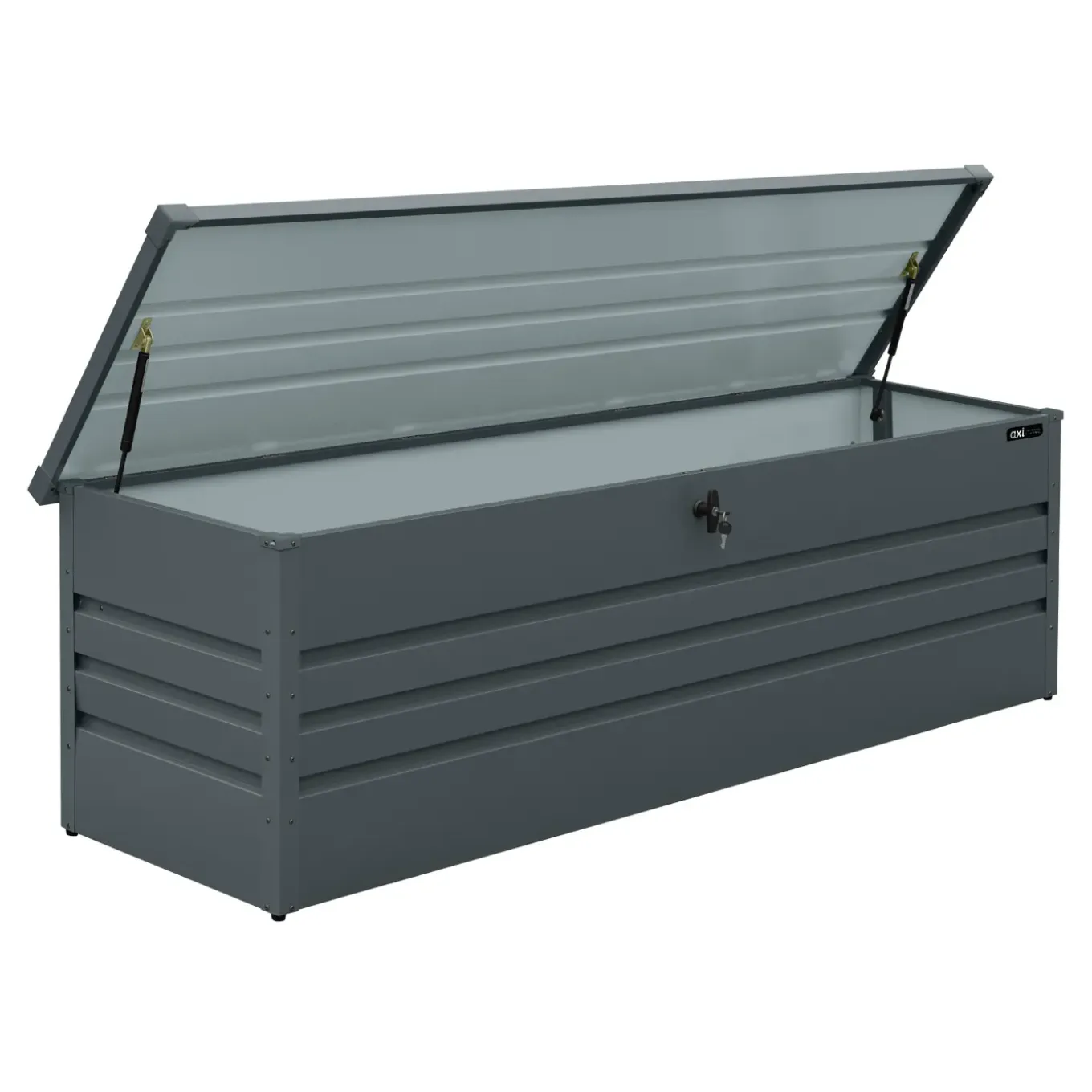 Axi Miles Metalen Opbergbox - 1000 - Antraciet - 185 X 82 X 75 Cm.