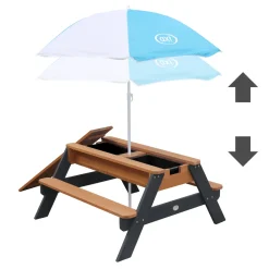 Axi Nick Zand & Water Picknicktafel 95x97x48cm Hout Antraciet