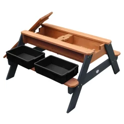 Axi Nick Zand & Water Picknicktafel 95x97x48cm Hout Antraciet