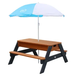 Axi Nick Zand & Water Picknicktafel 95x97x48cm Hout Antraciet