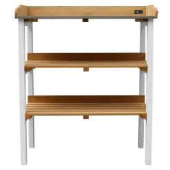 Axi Oppottafel 76x37x91cm Met Opbergplanken Hout Bruin/wit