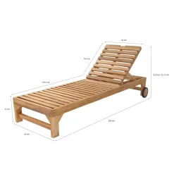 Axi Rama Ligbed Van Teak Hout Met Kussen
