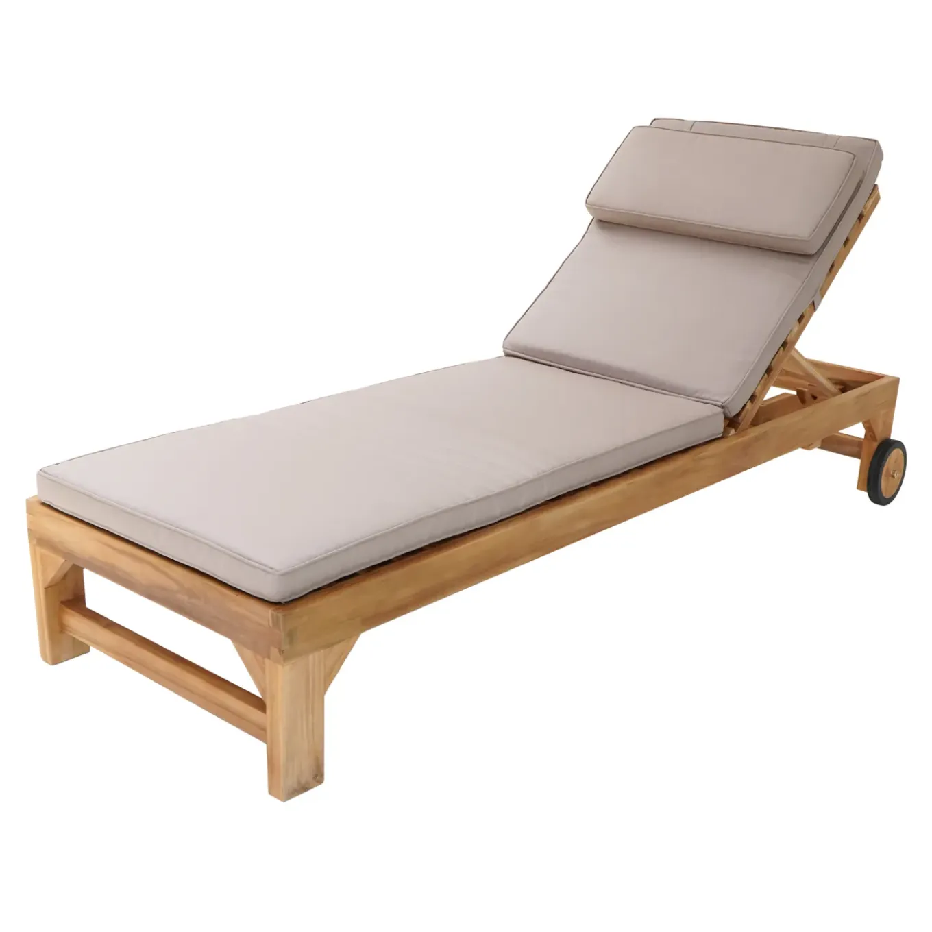 Axi Rama Ligbed Van Teak Hout Met Kussen