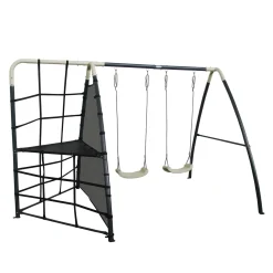Axi Schommel Set 287x191x190 Cm Met Frame Van Metaal Grijs