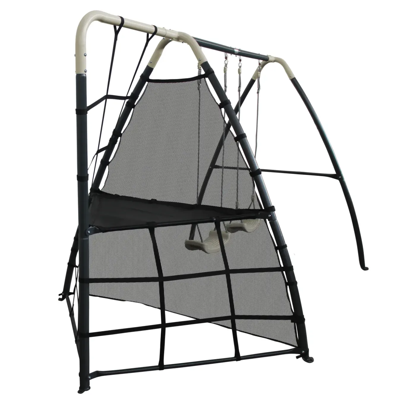 Axi Schommel Set 287x191x190 Cm Met Frame Van Metaal Grijs