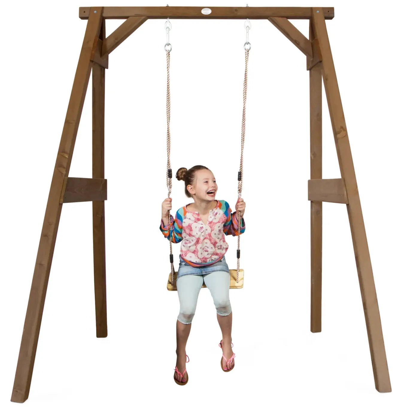 Axi Schommel 160x181x207cm Vrijstaande Schommel Hout Bruin