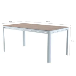 AXI Zora Tuinset Met 4 Stoelen In Wit & Hout Look