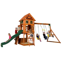 Backyard Discovery Atlantic Speeltoestel - Glijbaan - Speeltoren Hout