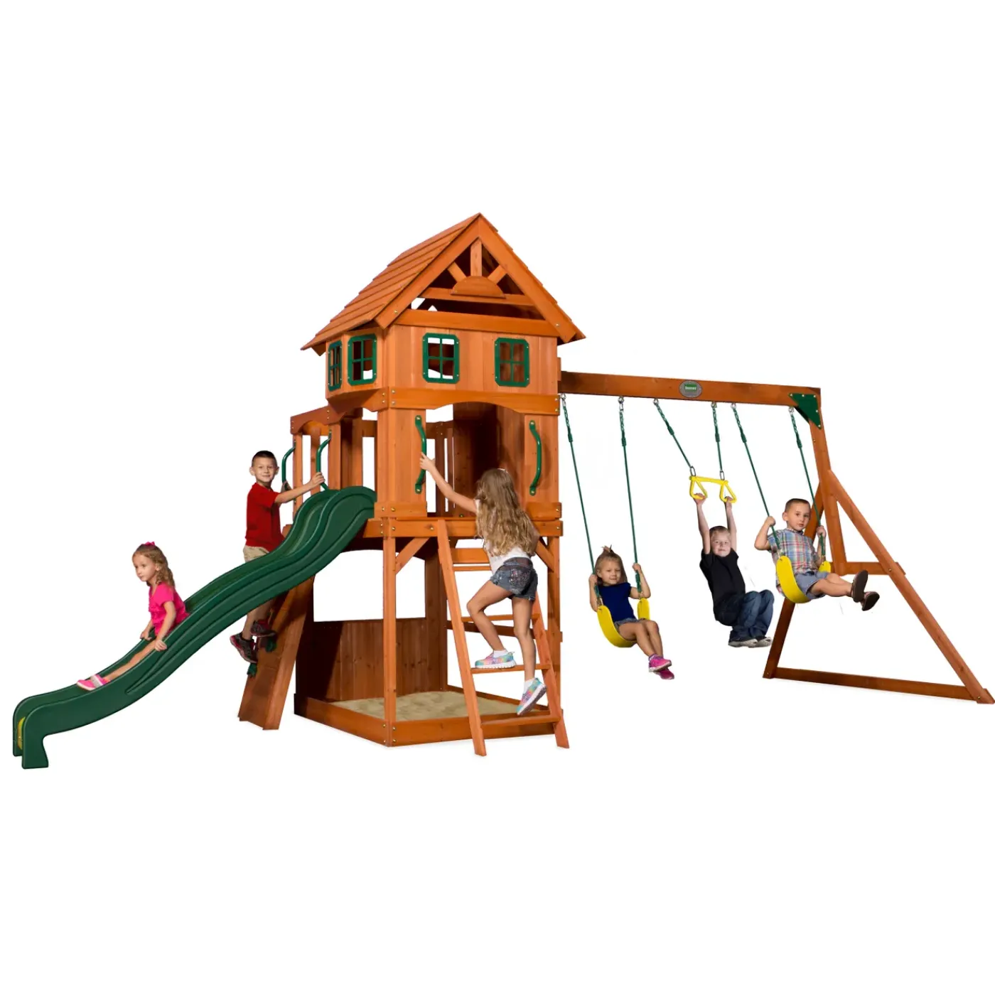 Backyard Discovery Atlantic Speeltoestel - Glijbaan - Speeltoren Hout