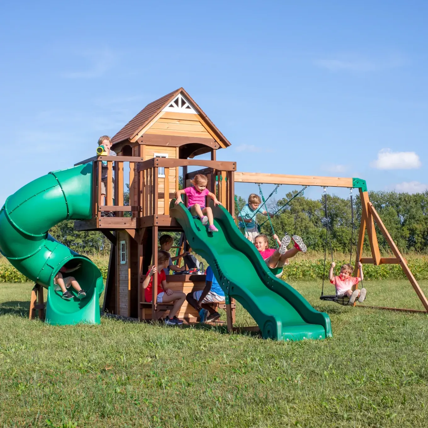 Backyard Discovery Cedar Cove Speeltoestel - Xxl Speeltoren - Hout
