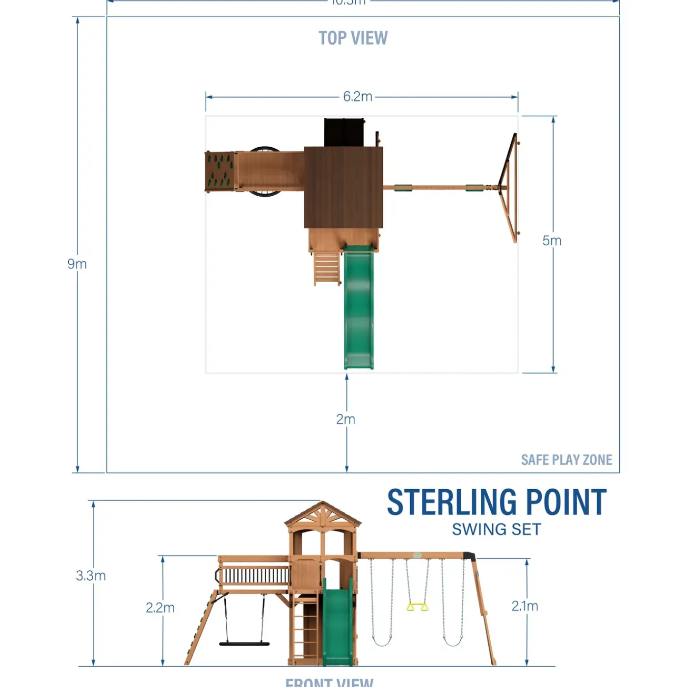 Backyard Discovery Sterling Point Speeltoestel - Xxl Speeltoren - Hout