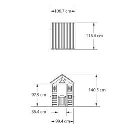 Backyard Discovery Timberlake Speelhuis 117x107x140 Hout Bruin