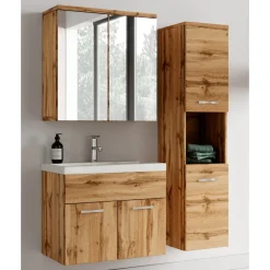 Badplaats Badkamermeubel Montreal 60cm Complete Set Met Spiegelkast - Eiken