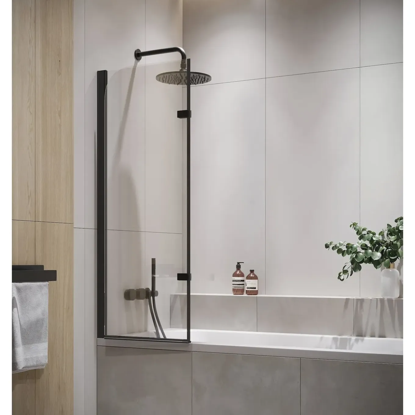Badplaats Badwand Austin 120 X 140 Cm - Zwart - Nano Coating