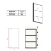 Badplaats Badwand Berkan 60 X 140 Cm - Zwart Met Strepen - Nano Coating