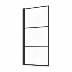 Badplaats Badwand Berkan 60 X 140 Cm - Zwart Met Strepen - Nano Coating