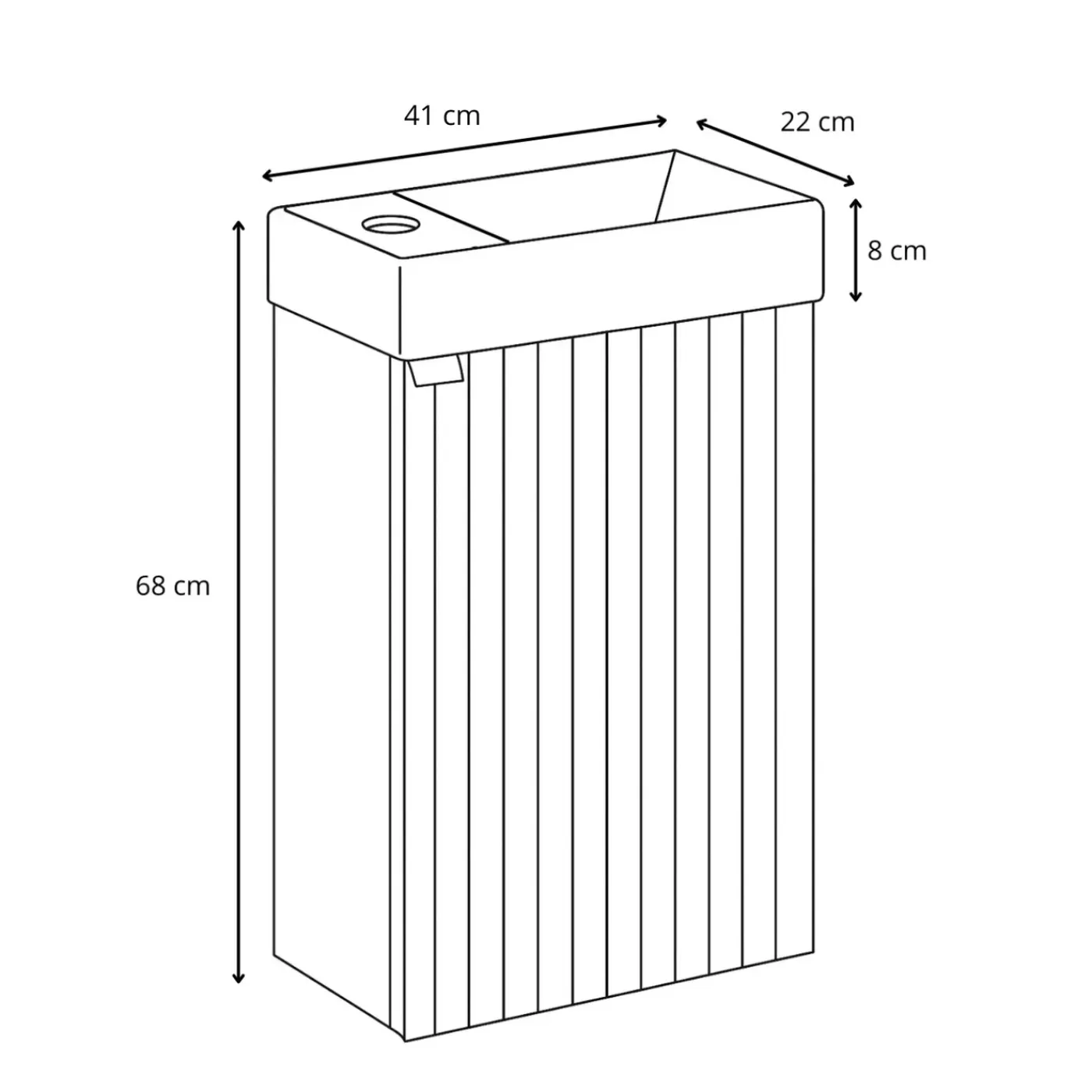 Badplaats Toiletmeubel Bosco 40cm - Eiken