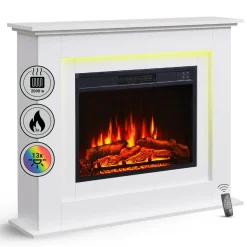 Balderia Elektrische Sfeerhaard Fria Wit 25 X 100 X 82 Cm – 2000 Watt