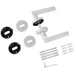 Baseline Deurkruk op Rozet Baseline - Aluminium - Zilver Geanodiseerd - 130 mm