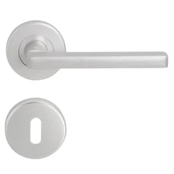 Baseline Deurkruk op Rozet Baseline - Aluminium - Zilver Geanodiseerd - 130 mm
