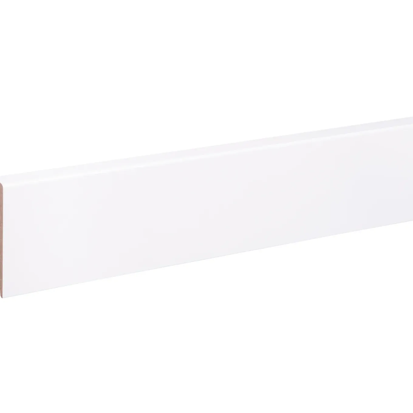 Baseline Muurplint Budget Cubic - Wit - MDF - Folie - 240cm - 14x80mm