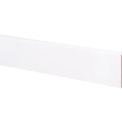 Baseline Muurplint Budget Cubic - Wit - MDF - Folie - 240cm - 14x80mm
