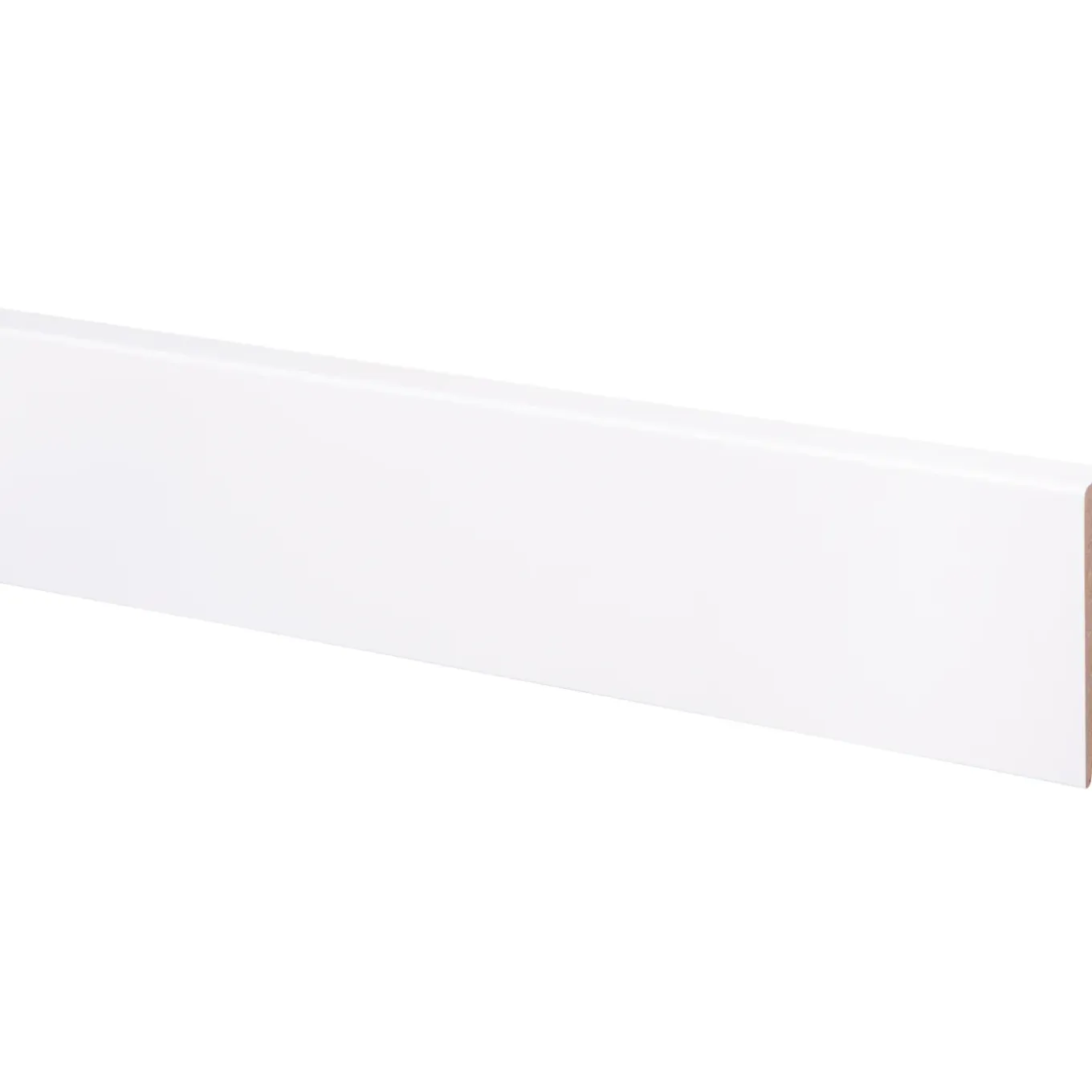 Baseline Muurplint Budget Cubic - Wit - MDF - Folie - 240cm - 14x80mm
