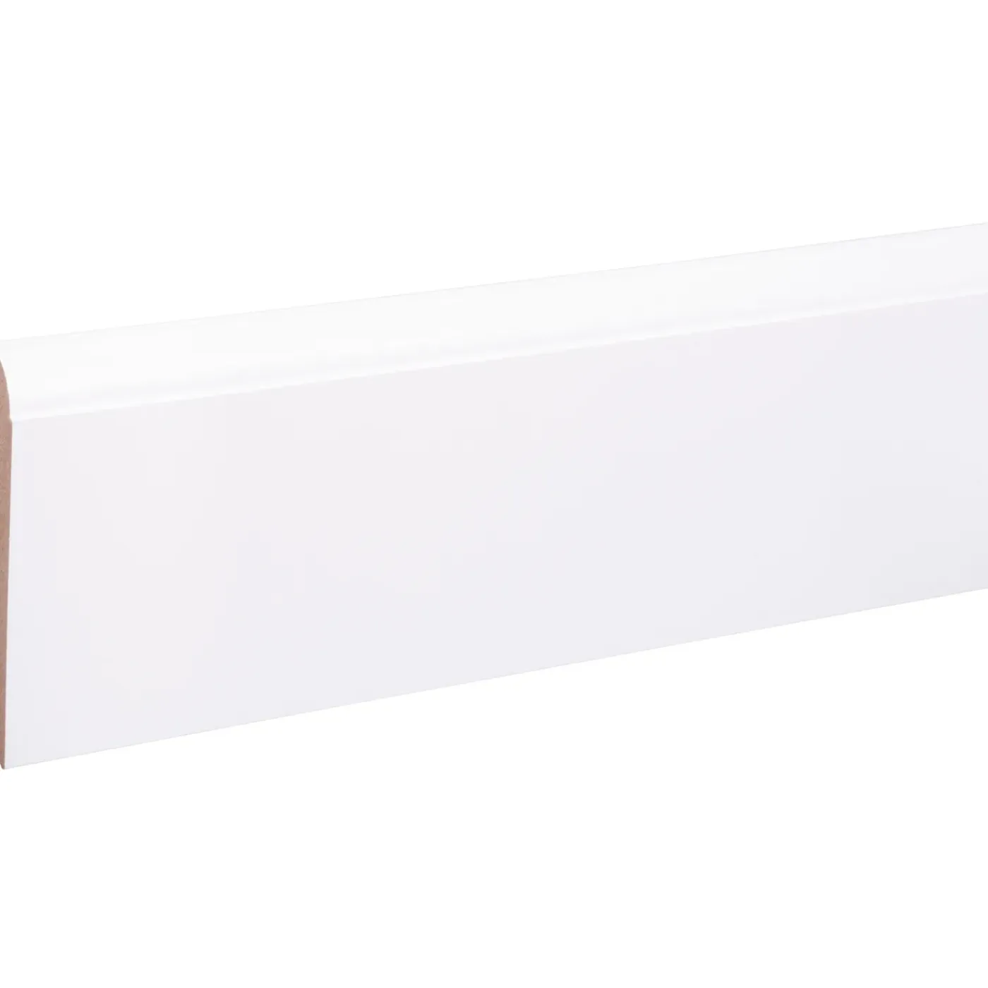 Praxis Baseline Muurplint Budget Style Wit - MDF - Folie - 240cm - 14x120mm