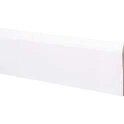 Praxis Baseline Muurplint Budget Style Wit - MDF - Folie - 240cm - 14x120mm