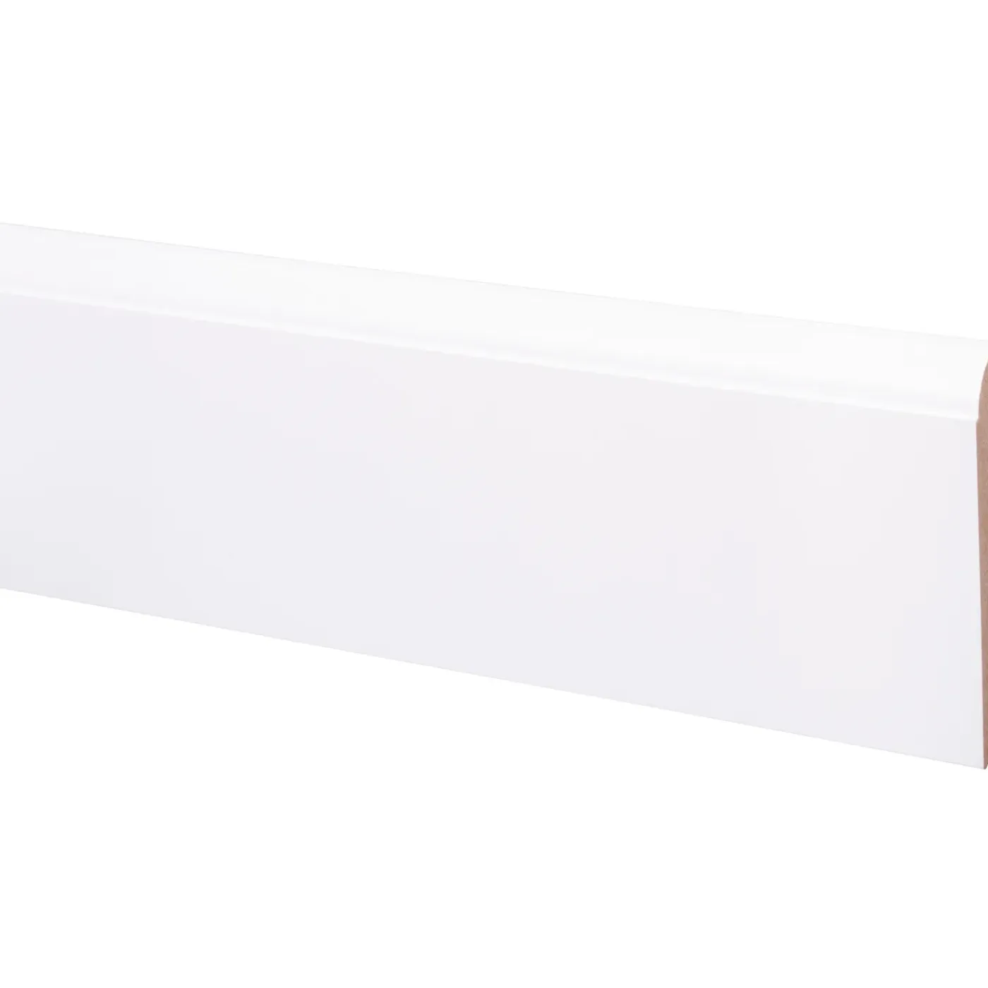 Praxis Baseline Muurplint Budget Style Wit - MDF - Folie - 240cm - 14x120mm