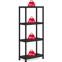 Baseline Stellingkast - 135x60x30cm - Draagkracht 20kg - Zwart