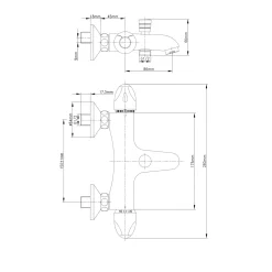 Baseline Thermostatische Badkraan - Chroom - 15 cm