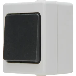 Baseline Wisselschakelaar - Grijs - Opbouw - Spatwaterdicht