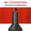 BBQ Collection Buitenhaard Met Schoorsteen En Houtopslag 134x44 -5cm Staal Zwart