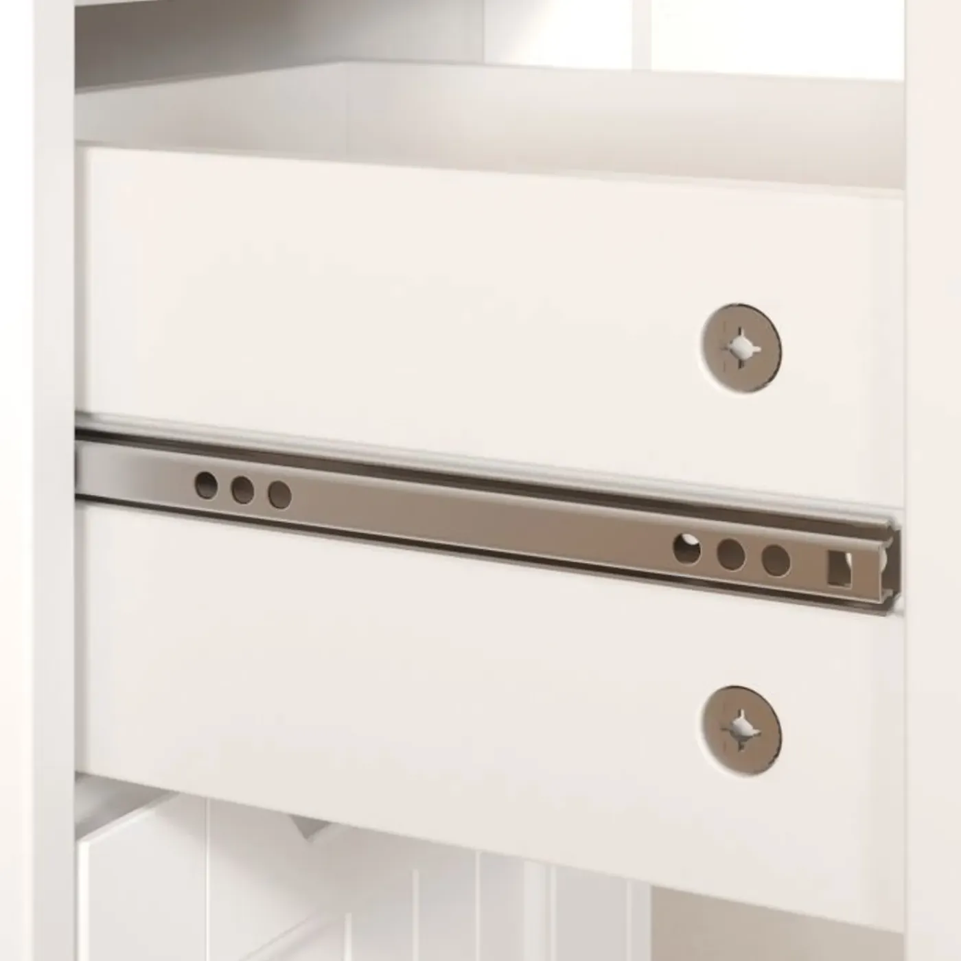 BEALIFE - Moderne Slaapkamer Ladekast 4 Lades - Mat Wit - Hout - 30x30x85 Cm