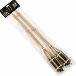 Bellatio Design Tuinfakkels - 6x - Bamboe - 60 Cm - Navulbaar